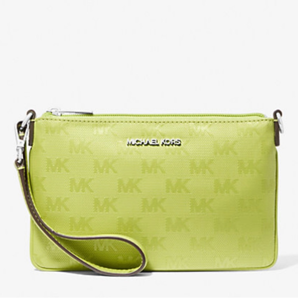 Michael Kors Small Nylon Convertible Lime Wristlet